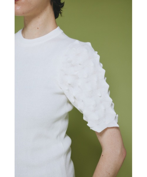 Thorn sleeve knit tops ソーンスリーブニットトップス（ニット