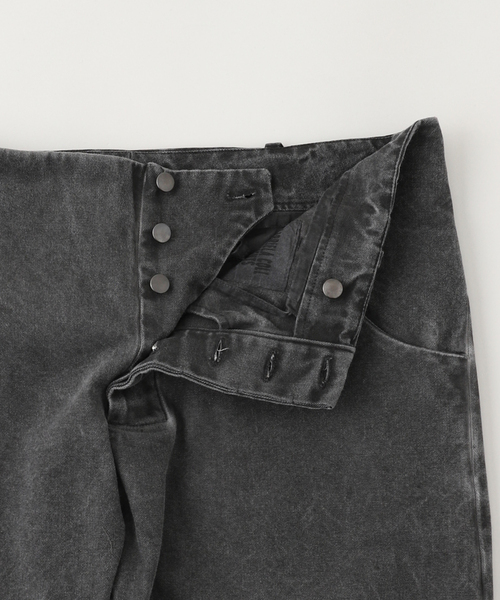 Gabriela Coll Garments(ガブリエラコールガーメンツ)の「GABRIELA COLL GARMENTS(ガブリエラ コールガ―メンツ) CANVAS BELT LOOP TROUSERS(スラックス・メンズ・ブラック・3)」の3枚目の写真