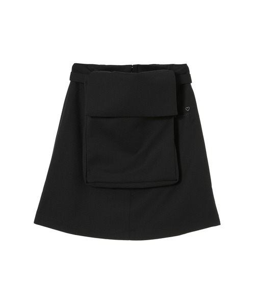 BASICKS(ベイシックス)の「BASICKS Cargo Pocket Skirt S25-0702W(スカート・レディース・ブラック・SMALL)」の2枚目の写真