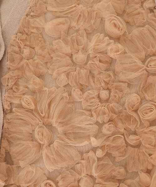 le.coeur blanc(ルクールブラン)の「《大人気!!》チュール刺繍ハーフスリーブカーディガン(カーディガン/ボレロ・レディース・ブラック/アイボリー/ピンクベージュ・38)」の4枚目の写真