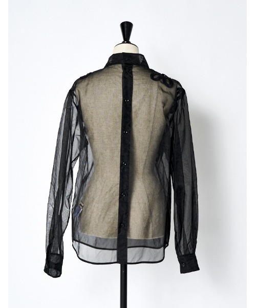RUMCHE(ラムシェ)の「Embroidery Sheer Tops / エンブロイダリーシアートップス(シャツ/ブラウス・レディース・ブラック/ホワイト・FREE)」の16枚目の写真