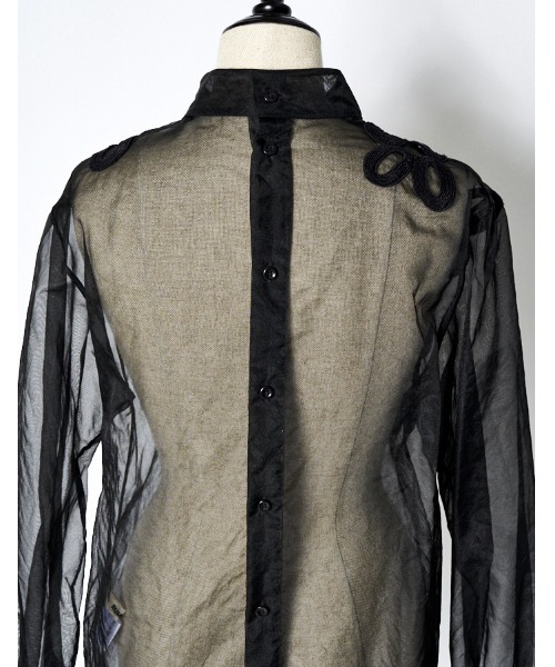 RUMCHE(ラムシェ)の「Embroidery Sheer Tops / エンブロイダリーシアートップス(シャツ/ブラウス・レディース・ブラック/ホワイト・FREE)」の20枚目の写真