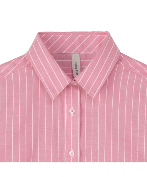 TOKYO SHIRTS(トウキョウシャツ)の「【Pitta Re:)】ふわっとガーゼシャツ 七分袖 綿100% レディースカジュアルシャツ(シャツ/ブラウス・レディース・ピンク・LL/S/L/M)」の3枚目の写真