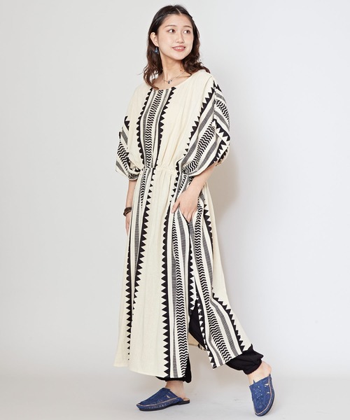 チャイハネ（チャイハネ）の「【チャイハネ】アイセブルワンピース（ワンピース・レディース・ブルー/ブラウン/ベージュ・FREE）」の10枚目の写真