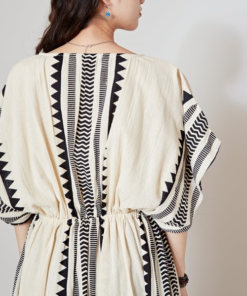 チャイハネ（チャイハネ）の「【チャイハネ】アイセブルワンピース（ワンピース・レディース・ブルー/ブラウン/ベージュ・FREE）」の14枚目の写真