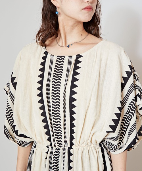 チャイハネ（チャイハネ）の「【チャイハネ】アイセブルワンピース（ワンピース・レディース・ブルー/ブラウン/ベージュ・FREE）」の15枚目の写真