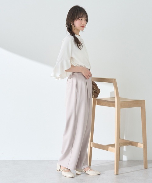 earth music&ecology(アースミュージックアンドエコロジー)の「タックストレートパンツ(その他パンツ・レディース・グレー/ブラック/ベージュ・S/M)」の22枚目の写真