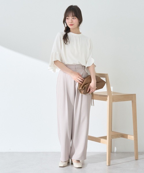 パンツ Earth セール】タックストレートパンツ(その他パンツ)|earth
