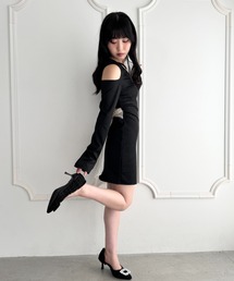wears（ウェアーズ）の「バッグリボンショートワンピース（ワンピース）」