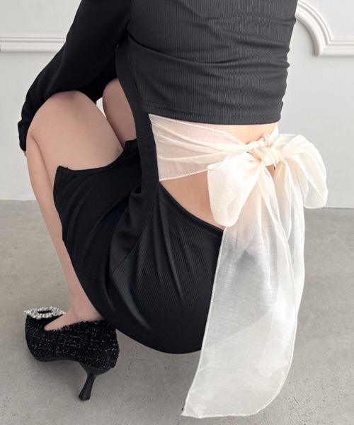 wears(ウェアーズ)の「バッグリボンショートワンピース(ワンピース・レディース・ブラック・FREE)」の10枚目の写真