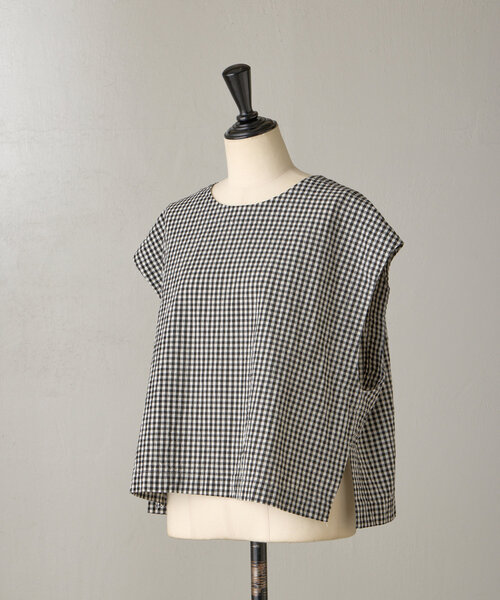 BEARDSLEY（ビアズリー）の「綿ワッシャーベスト（シャツ/ブラウス・レディース・ブラック/グレー・FREE）」の12枚目の写真