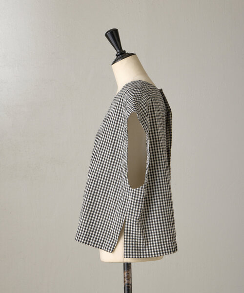 BEARDSLEY（ビアズリー）の「綿ワッシャーベスト（シャツ/ブラウス・レディース・ブラック/グレー・FREE）」の13枚目の写真