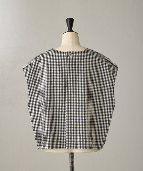 BEARDSLEY（ビアズリー）の「綿ワッシャーベスト（シャツ/ブラウス・レディース・ブラック/グレー・FREE）」の14枚目の写真