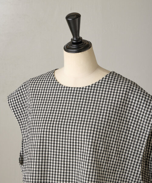 BEARDSLEY（ビアズリー）の「綿ワッシャーベスト（シャツ/ブラウス・レディース・ブラック/グレー・FREE）」の15枚目の写真