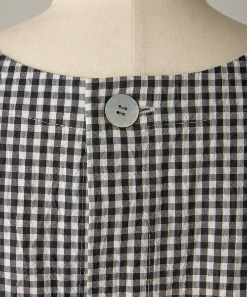 BEARDSLEY（ビアズリー）の「綿ワッシャーベスト（シャツ/ブラウス・レディース・ブラック/グレー・FREE）」の17枚目の写真