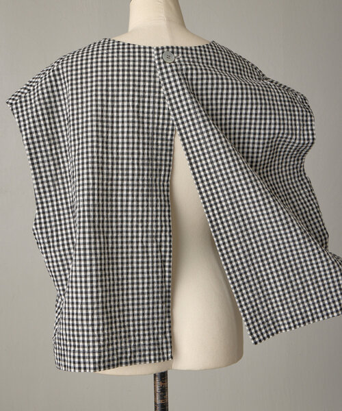 BEARDSLEY（ビアズリー）の「綿ワッシャーベスト（シャツ/ブラウス・レディース・ブラック/グレー・FREE）」の18枚目の写真