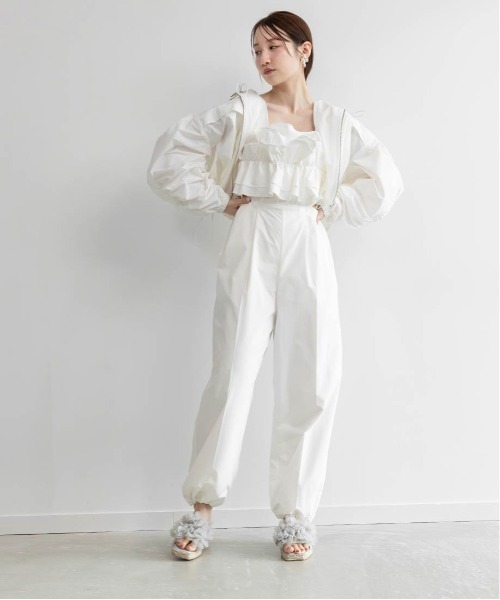 RANDA（ランダ）の「フリルデザインコンビネゾン（サロペット/オーバーオール・レディース・ベージュ/ネイビー/ホワイト・0/1）」の11枚目の写真