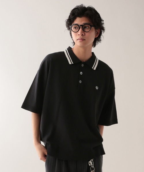 67855 OPST ポロシャツ　白ｘ黒ｘ青ほか　サイズO 67855 OPST ポロシャツ 白x黒x青ほか サイズO - メンズウェア