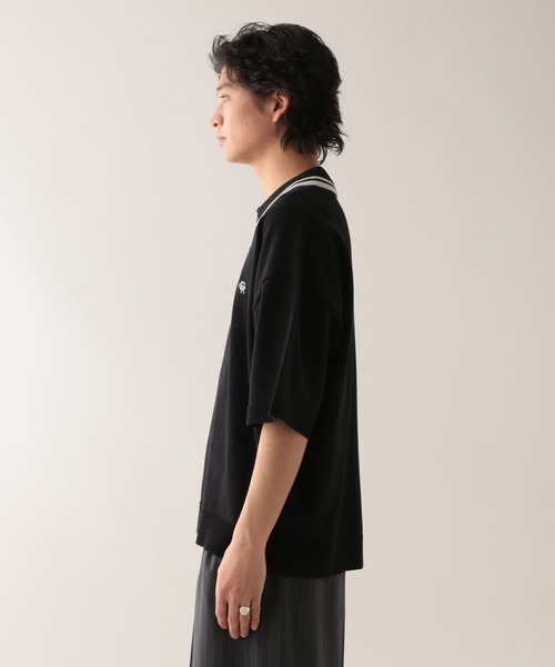 RAGEBLUE（レイジブルー）の「ワンポイント刺繍/オーバーサイズ/サマーニットポロシャツ（ポロシャツ・メンズ・ブラック/グリーン/ネイビー・MEDIUM/LARGE）」の20枚目の写真
