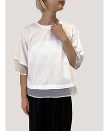 Day and Grade（デイアンドグレイド）の「ドライタッチコットン シアーランタンスリーブT（Tシャツ/カットソー）」