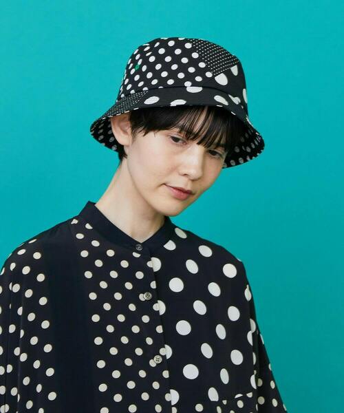 FRAPBOIS(フラボア)の「ドットドットバケット ハット(ハット・レディース・ネイビー/ブラック・FREE)」の9枚目の写真