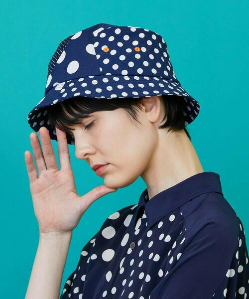 FRAPBOIS(フラボア)の「ドットドットバケット ハット(ハット・レディース・ネイビー/ブラック・FREE)」の13枚目の写真