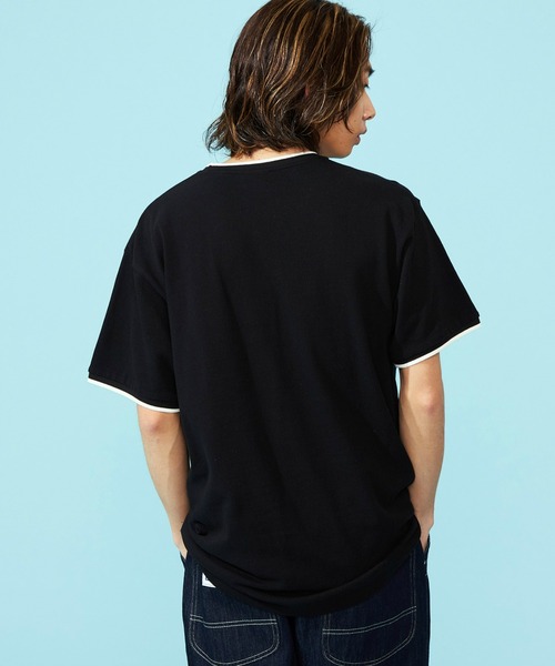 鹿の子ラインリブTシャツ セール】Lee/リー 鹿の子ラインリブTシャツ（Tシャツ/カットソー