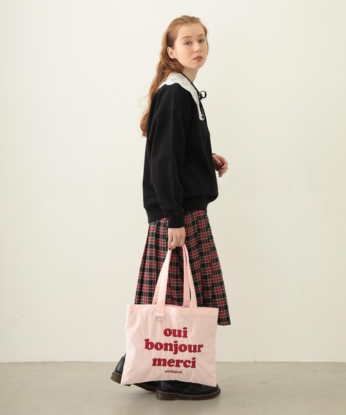 MILKFED.(ミルクフェド)の「LOGO FLUFFY BAG(トートバッグ・レディース・ブラック/ライトピンク/ピンク/パープル・ONE SIZE)」の18枚目の写真