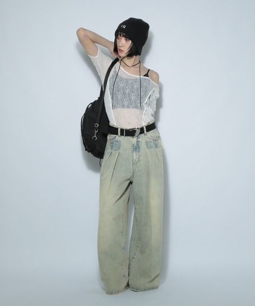 PAGEBOY(ページボーイ)の「カットレースキリカエ(半袖)(Tシャツ/カットソー・レディース・モカ/ブラック/オフホワイト・FREE)」の8枚目の写真