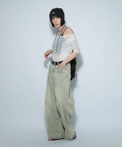 PAGEBOY(ページボーイ)の「カットレースキリカエ(半袖)(Tシャツ/カットソー・レディース・モカ/ブラック/オフホワイト・FREE)」の7枚目の写真