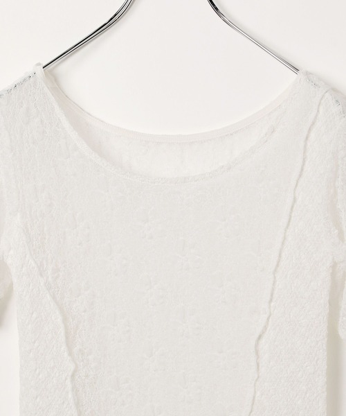 PAGEBOY(ページボーイ)の「カットレースキリカエ(半袖)(Tシャツ/カットソー・レディース・モカ/ブラック/オフホワイト・FREE)」の15枚目の写真