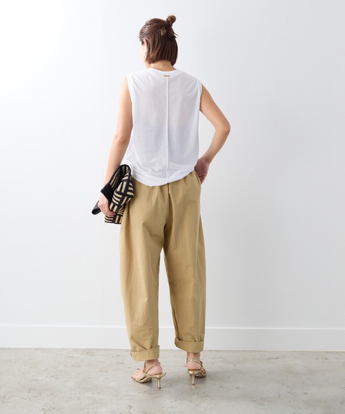 MICA&DEAL（マイカ＆ディール）の「シアータンクトップ（タンクトップ・レディース・ブラック/ブルーグレー/ホワイト/ピンク・FREE）」の8枚目の写真