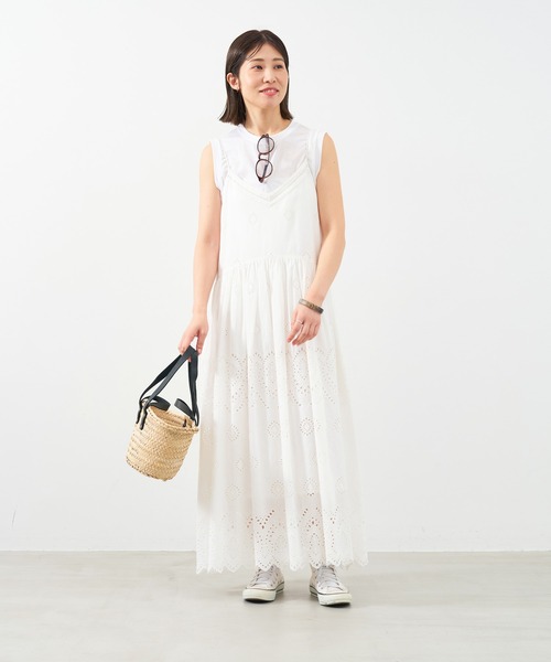 MICA&DEAL（マイカ＆ディール）の「シアータンクトップ（タンクトップ・レディース・ブラック/ブルーグレー/ホワイト/ピンク・FREE）」の11枚目の写真