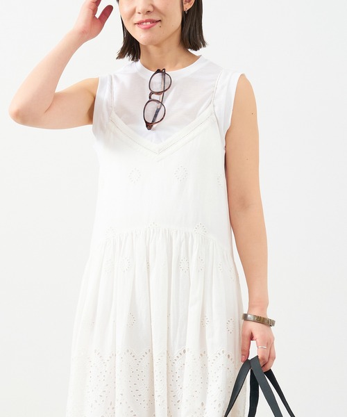 MICA&DEAL（マイカ＆ディール）の「シアータンクトップ（タンクトップ・レディース・ブラック/ブルーグレー/ホワイト/ピンク・FREE）」の12枚目の写真