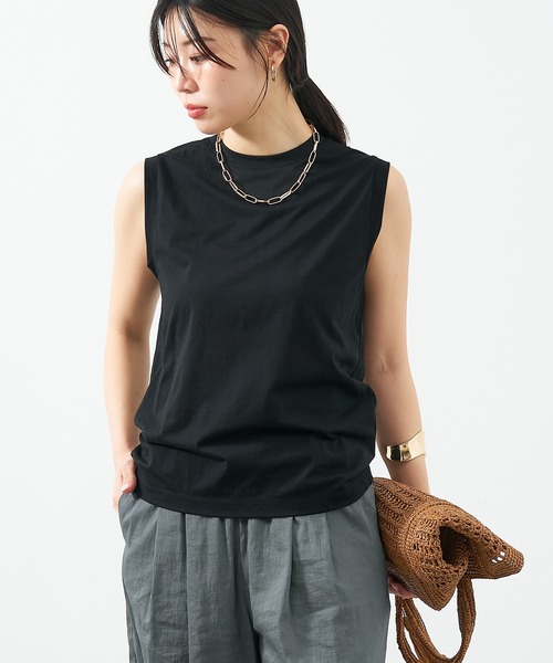 MICA&DEAL（マイカ＆ディール）の「シアータンクトップ（タンクトップ・レディース・ブラック/ブルーグレー/ホワイト/ピンク・FREE）」の18枚目の写真