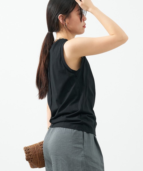 MICA&DEAL（マイカ＆ディール）の「シアータンクトップ（タンクトップ・レディース・ブラック/ブルーグレー/ホワイト/ピンク・FREE）」の21枚目の写真