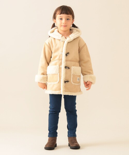 BEAMS mini（ビームスミニ）の「フェイク ムートン コート 2025FW（90～150cm）（ムートンコート・キッズ・ブラウン系その他・150/140/130/120/110/100/90）」の20枚目の写真