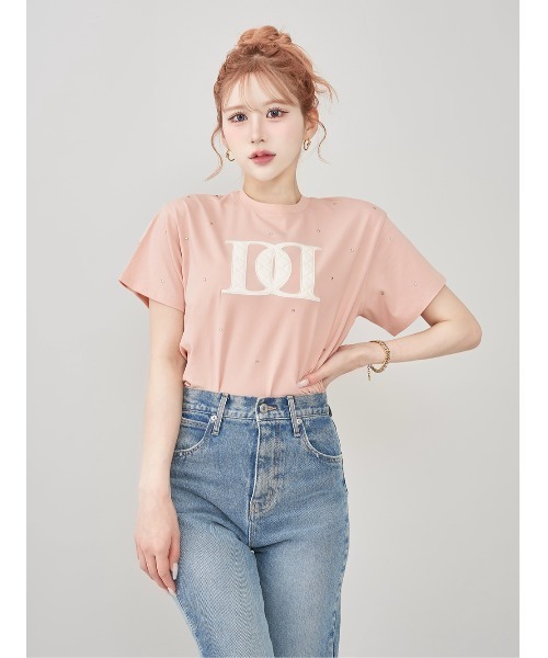 期間限定予約受付中！】キルティングアップリケビジューTシャツ