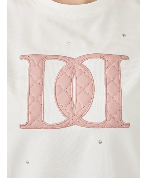 Darich（ダーリッチ）の「キルティングアップリケビジューTシャツ（Tシャツ/カットソー・レディース・ホワイト/ブラック/サックスブルー/ピンク・FREE）」の15枚目の写真