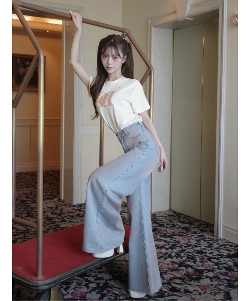 キルティングアップリケビジューTシャツ キルティングアップリケビジューTシャツ（Tシャツ/カットソー