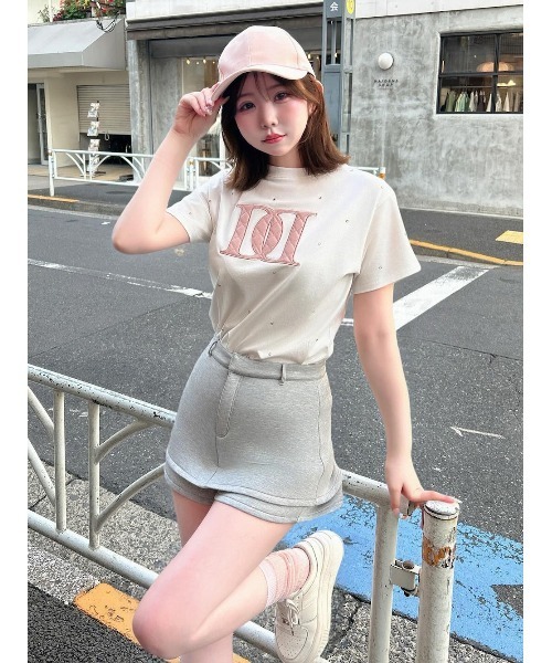 ダーリッチ darich キルティングアップリケビジューTシャツ Darich ダーリッチ キルティングアップリケビジューTシャツ