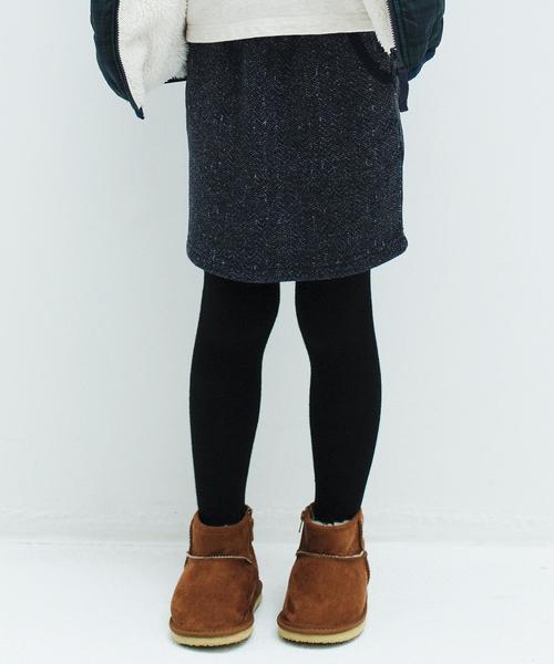 green label relaxing(グリーンレーベルリラクシング)の「【KIDS】ウラキモウ リブ スカート(スカート・キッズ・ブラック/ネイビー・105/135/95/125/115)」の2枚目の写真