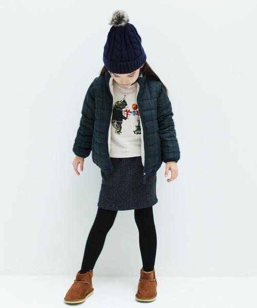 green label relaxing(グリーンレーベルリラクシング)の「【KIDS】ウラキモウ リブ スカート(スカート・キッズ・ブラック/ネイビー・105/135/95/125/115)」の12枚目の写真