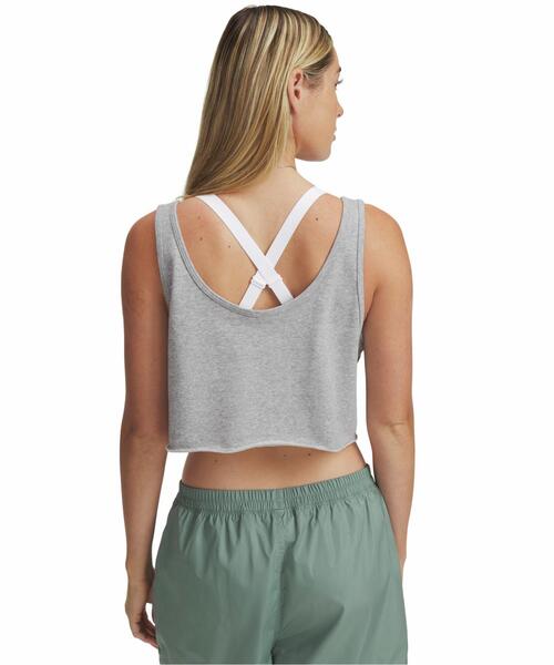 UNDER ARMOUR（アンダーアーマー）の「UAアイコン テリー クロップタンク（ライフスタイル/レディース）（タンクトップ・レディース・グレー・M/L/XL/S）」の2枚目の写真