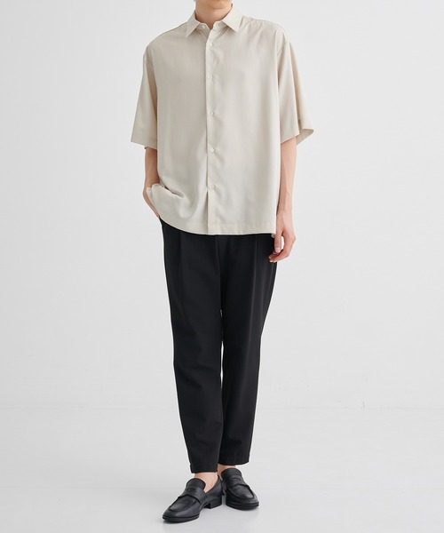 UNITED TOKYO（ユナイテッドトウキョウ）の「月間売上No1シリーズ【WEB限定】DRY RAYON ストライプショートスリーブシャツ　｜ 接触冷感/日本産/防シワ/ウォッシャブル/大人気/速乾/UVカット/オフィスカジュアル/ビジネス/通勤（シャツ/ブラウス・メンズ・サックスブルー/オフホワイト/ベージュ・1/2/3）」の10枚目の写真