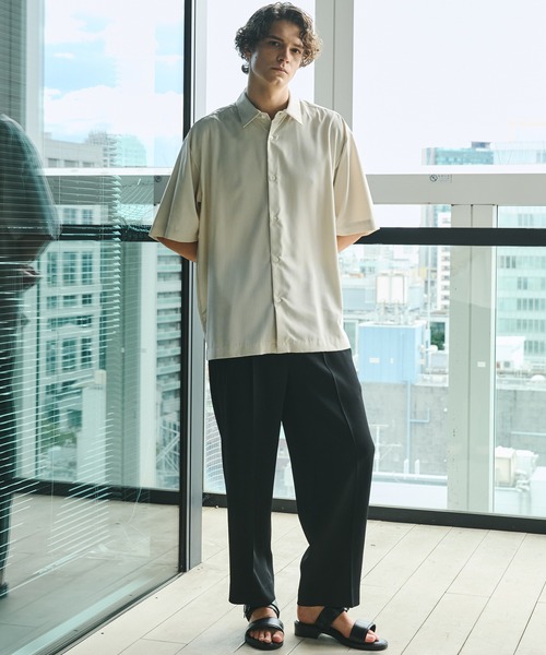 UNITED TOKYO（ユナイテッドトウキョウ）の「月間売上No1シリーズ【WEB限定】DRY RAYON ストライプショートスリーブシャツ　｜ 接触冷感/日本産/防シワ/ウォッシャブル/大人気/速乾/UVカット/オフィスカジュアル/ビジネス/通勤（シャツ/ブラウス・メンズ・サックスブルー/オフホワイト/ベージュ・1/2/3）」の19枚目の写真