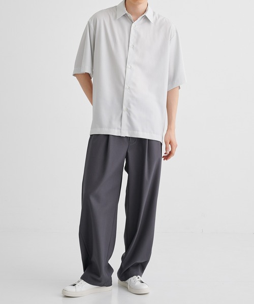 UNITED TOKYO（ユナイテッドトウキョウ）の「月間売上No1シリーズ【WEB限定】DRY RAYON ストライプショートスリーブシャツ　｜ 接触冷感/日本産/防シワ/ウォッシャブル/大人気/速乾/UVカット/オフィスカジュアル/ビジネス/通勤（シャツ/ブラウス・メンズ・サックスブルー/オフホワイト/ベージュ・1/2/3）」の12枚目の写真