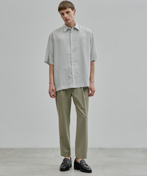 UNITED TOKYO（ユナイテッドトウキョウ）の「月間売上No1シリーズ【WEB限定】DRY RAYON ストライプショートスリーブシャツ　｜ 接触冷感/日本産/防シワ/ウォッシャブル/大人気/速乾/UVカット/オフィスカジュアル/ビジネス/通勤（シャツ/ブラウス・メンズ・サックスブルー/オフホワイト/ベージュ・1/2/3）」の14枚目の写真