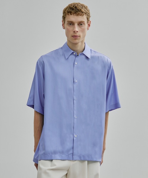 DRY RAYON ストライプショートスリーブシャツ 接触冷感｜速乾