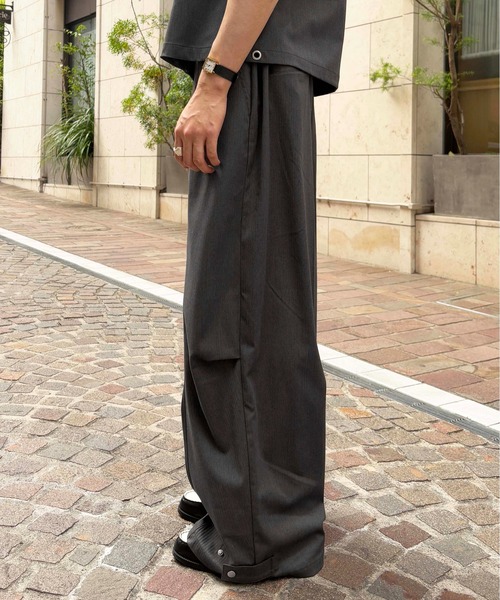 EPNK（イーピーエヌケー）の「【EPNK】Eyelet easy baggy slacks / アイレットイージーバギースラックス（スラックス・メンズ・ブラウン/チャコールグレー/ブラック・SMALL/MEDIUM/LARGE）」の12枚目の写真